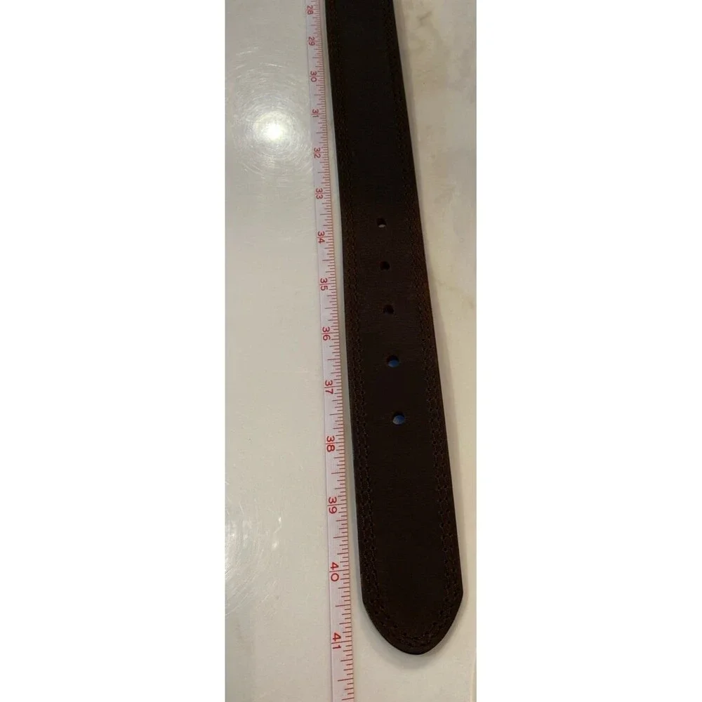 NEW Dickies Leather Men’s Belt Adjustable 34” Brown Gun‎ Metal Buckle Thick